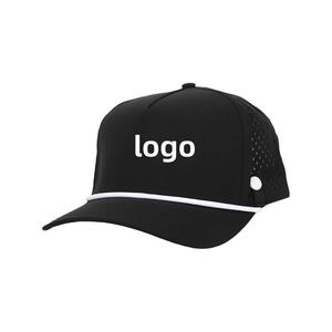 Chapeau de golf brodé sur mesure Casquette de baseball à 5 panneaux Casquette de baseball ultra performante et résistante à l'eau UPF 50 unisexe pour hommes à séchage rapide - Product Image 1