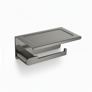 Modern Stainless Steel <b>Tissue</b> Box Punch-free Gun Gray <b>Black</b> <b>Paper</b> Toilet Bathroom Hotel Engineering Wall Hanging - Product Image 2