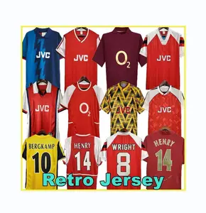 เฮนรี่ย้อนยุคเสื้อฟุตบอลHIGHBURY PIRESกษัตริย์BERGKAMP ADAMSเปอร์ซี่Galla V.เปอร์ซี่88 89 90วินเทจคลาสสิก