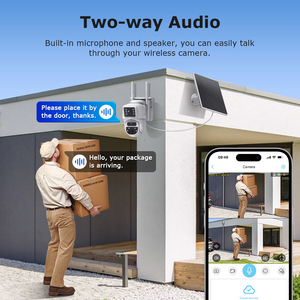 Caméra IP solaire Ubox Outdoor 4G avec carte SIM, double objectif 2K, système de sécurité PTZ pour ferme, chantier, maison, zones éloignées - Product Image 4
