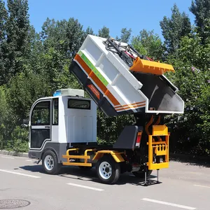 Elektrikli salıncak kollu çöp kamyonu küçük 3.5 metreküp kompaktör çöp kamyonu