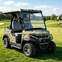 Voiturette de golf électrique 72V au lithium 4 places avec couleur de carrosserie personnalisable et espace de rangement supplémentaire pour les balades en quartier