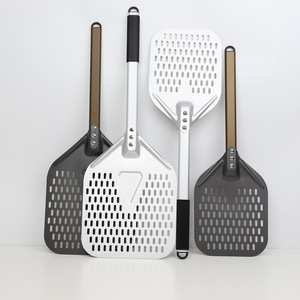 <span class=keywords><strong>Pelle</strong></span> à <span class=keywords><strong>pizza</strong></span> en acier inoxydable perforé avec manche en bois détachable, rectangulaire, professionnelle, en métal, compatible lave-vaisselle, pour retourner la <span class=keywords><strong>pizza</strong></span> - Product Image 4