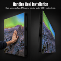 Écran de mur vidéo LCD 55 pouces à cadre ultra-fin de 1,7 mm, 500 nits, 1920x1080, pour salle de contrôle 24/7, affichage de raccordement, OEM ODM