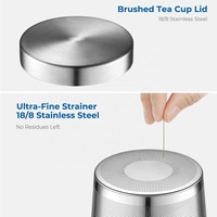 Tasse en verre en gros Tasse à thé en verre borosilicate Tasse à thé en vrac avec couvercle et poignée