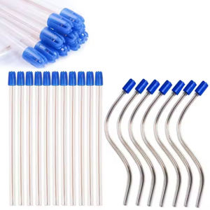 कुशल डिस्पोजेबल डेंटल सक्शन ट्यूब प्लास्टिक और धातु बैग आकार के साथ चिकनी दंत उपचार - Product Image 1