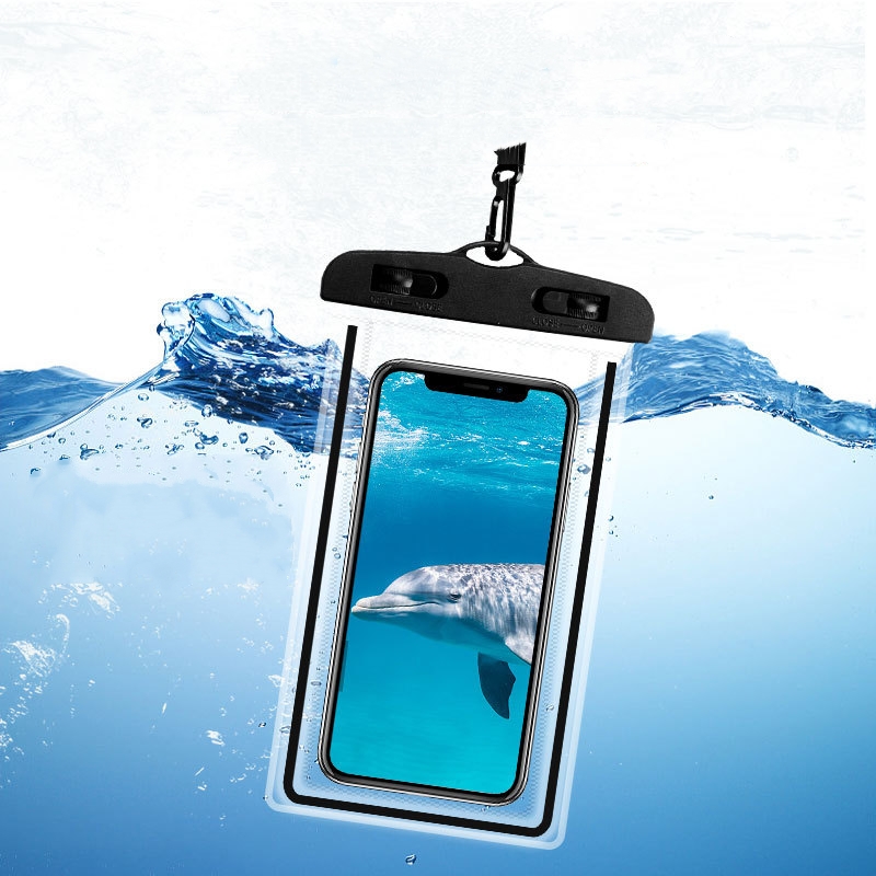 Customized Logo IPX7 Swim PVC Waterproof Cell Mobile Phone Bag Pouch Universal Floating Diving Waterproof Phone case
