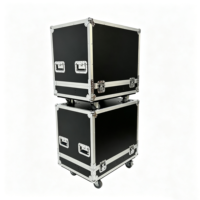 Boîte de transport empilable OEM de haute qualité pour 2 enceintes DB Technologies FMX15 avec 4 roues et rainures pour une protection optimale