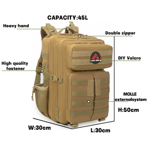 Riñonera Oxford Multifuncional Ligera Unisex LUPU BL098, con Cierre, Impermeable, para Deportes al Aire Libre, Sistema Molle, Disponible en Stock - Product Image 3