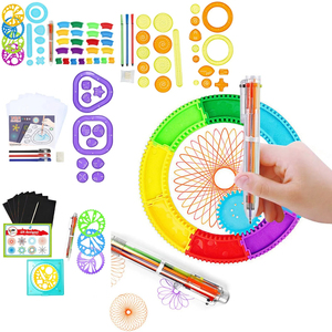 Jumon Kids Diy Educational Toy <strong>Spirograph</strong> Art <strong>Set</strong> Plastic Doodle <strong>Drawing</strong> Magic Ruler <strong>Spirograph</strong> Toys - Product Image 2