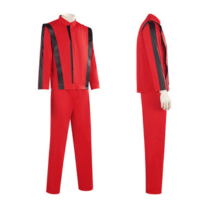 Conjunto <span class=keywords><strong>de</strong></span> Chaqueta y Pantalones Rojos <span class=keywords><strong>de</strong></span> Michael Jackson <span class=keywords><strong>Thriller</strong></span>, Disfraz para Cosplay y Actuaciones en Escenario - Product Image 3
