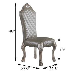 DB Modern Design Side <b>Chairs</b> Set of 2 Grey and Vintage Bone <b>White</b> for <b>Dining</b> - Product Image 6