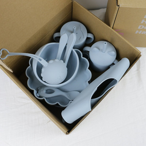 Vaso de Alimentación para Bebés Más Vendido, Ecológico, Libre de BPA, de Silicona, con Flujo Medio, Plato Divisor para Niños, Set de Alimentación con Tapete y Caja de Regalo - Product Image 2