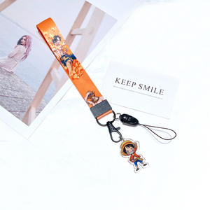 Tali Gantungan Ponsel Baru Satu Set Gelang Anime Jepang Luffy Gantungan Kunci Rantai Leher Panjang Badge - Product Image 6