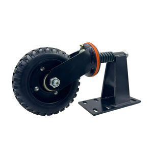 8-Zoll Elastisches Gummi-Zauntor-Rad 360-Grad-Drehung Federbelastetes Lenkrad 240kg Tragfähigkeit Langlebig für Landwirtschaft und Garten - Product Image 5