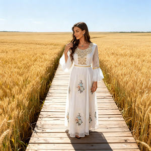 Abaya élégante sur mesure en polyester brodé de luxe pour femmes musulmanes, avec tissu de haute qualité - Product Image 3