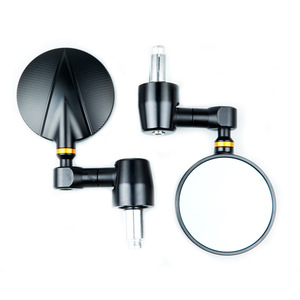 Rétroviseurs de moto ronds CNC de 7/8 po pour guidons de moto de rue et de scooter - Product Image 1