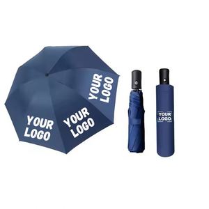Promotion Business Gifts Custom Logo <b>Printed</b> Mini Umbrellas for Rain Women 3 Fold Manual Opening Umbrella - Product Image 1