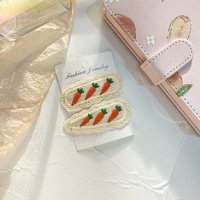 Nouveauté 2024 : Barrettes pour bébés et enfants, adorables, motif fruits tricotés, accessoires de cheveux de princesse XC - Barrette à cheveux tricotée motif fruits