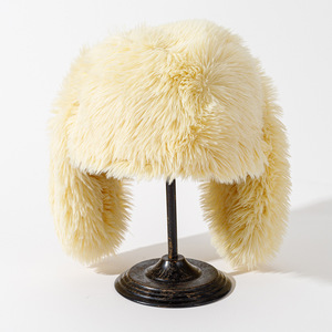 Winter <strong>Plush</strong> Warm Skiing Unisex Solid Color Fuzzy <strong>Hat</strong> Long <strong>Rabbit</strong> Ear <strong>Shape</strong> <strong>Hat</strong> - Product Image 6