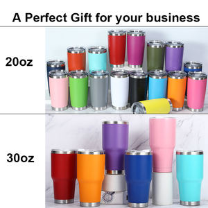 Vakuumisolierter Trinkbecher 20oz 30oz, Doppelwandiger Reisebecher, Kaffeetasse, Individueller Edelstahl-Trinkbecher, Thermobechertasse - Product Image 6