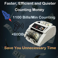 Compteur de billets HUAEN A16 de qualité professionnelle, haute vitesse 1100/min, UV MG USD/EUR, avec tri automatique et détection de devises