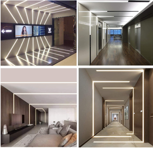 Profilé en aluminium encastré pour bandes LED de <span class=keywords><strong>plafond</strong></span>, profilé pour cloisons sèches en plâtre et gypse - Product Image 2
