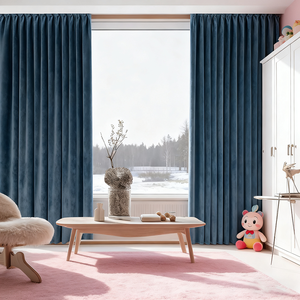 <span class=keywords><strong>Tende</strong></span> di velluto blu per soggiorno e camera <span class=keywords><strong>da</strong></span> letto bel tessuto con stampa a caldo immagine di massa di Design e <span class=keywords><strong>tende</strong></span> - Product Image 1