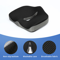 Coccyx ergonomique, coussin de siège auto antidérapant, chaise en mousse à mémoire de forme extra large et ferme pour le bureau