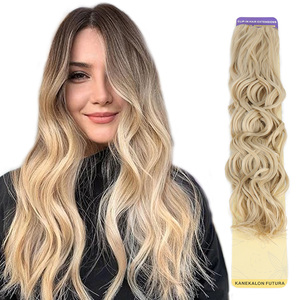 Julianna 24 pouces résistant à la chaleur lâche vague bouclés lisse Yaki droite synthétique Invisible sans couture Clip dans les extensions de cheveux - Product Image 1