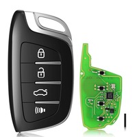 Llave Inteligente Xhorse VVDI Serie XS con Funciones de Bloqueo/Desbloqueo/Portón Trasero/Alarma, Color Negro/Plateado, Números de Modelo