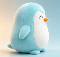 Peluche pingouin bleu personnalisée OEM ODM avec rembourrage en coton PP, design super doux et moelleux pour usage promotionnel et anti-stress
