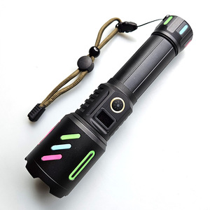 T9579 Strong Light Flashlight 187X48X36mm 1000lm Zoom <b>Rechargeable</b> Aluminum Alloy LED Torch with Type C Charging - Product Image 2