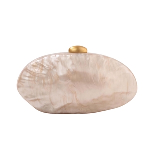 Sac de soirée élégant en acrylique pour femme avec fermeture métallique, pochette de mariage formelle, sac à main de cocktail avec chaîne détachable - Product Image 3