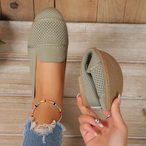 Zapatos informales transpirables <span class=keywords><strong>sin</strong></span> <span class=keywords><strong>cordones</strong></span> nuevos de Primavera al por mayor, cómodos zapatos informales para caminar al aire libre para <span class=keywords><strong>mujer</strong></span> - Product Image 3