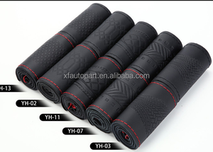 Funda Universal para <span class=keywords><strong>volante</strong></span> <span class=keywords><strong>de</strong></span> coche, cosido a mano, <span class=keywords><strong>cuero</strong></span> genuino, 38cm, 15 pulgadas, envío directo, Amazon - Product Image 5