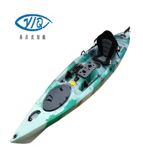 Roto molded plastic single sea fishing kayak for sale with rudder and alu frame comfortable seat