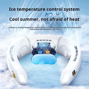 Ventilador de Cuello, Aire Acondicionado Portátil, 100 Velocidades, Enfriamiento Rápido, Pantalla Digital, Recargable por USB, Capacidad de 4000 mAh, Ventiladores Portátiles - Product Image 4