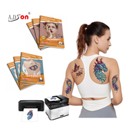 Papier transfert d'eau, film PET, écologique, blanc, imprimable CMYK, autocollants de tatouage temporaires personnalisés pour le corps et le visage