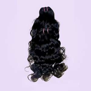 100% Natural Black Virgin Indian Hair <b>Extensions</b> High Quality 12\" Wavy <b>Braiding</b> Hair From Temple - Product Image 1