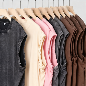 Débardeurs pour hommes en coton vierge, coupe ample, sans manches, effet délavé vintage, personnalisables avec logo, vente en gros - Product Image 3