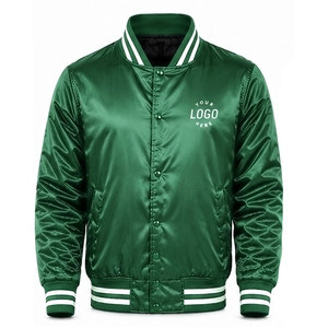 Chaqueta de satén brillante personalizada al por mayor para hombre, ropa de calle personalizada, diseño informal, chaqueta de satén de invierno para hombre - Product Image 1