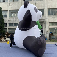 Panda géant gonflable avec bambou, panda chinois personnalisé gonflable pour la publicité