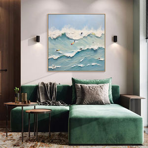 En gros Personnalisé Natation <span class=keywords><strong>Surf</strong></span> <span class=keywords><strong>Peinture</strong></span> Texture Mur Art Heureux Côte <span class=keywords><strong>Peinture</strong></span> sur Toile Base pour Hôtel Décor - Product Image 1