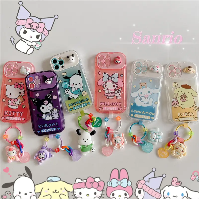 2023 ready to ship print cute cartoon toy 3d cat phone case with mirror stand