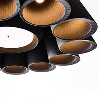 Lustre suspendu moderne en tissu à plusieurs têtes pour salle à manger, décoration intérieure, luminaires suspendus en tissu