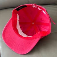 Fabricante OEM/ODM, Gorra de Béisbol de 5 Paneles de Algodón Rojo Vintage Lavado al Ácido, con Logotipo Personalizado Bordado, Gorra Snapback Sin Estructura