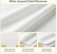 Tissu Jacquard Brocart Damassé Blanc 100% Polyester pour Rideaux, Chemins de Table et Cérémonies Nuptiales – Élégance Assurée