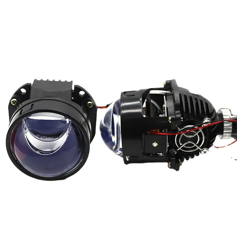 Автомобильный светодиодный проектор 12 В 2,5 дюйма с бифокальными линзами, лазерная фара в матрице, неразрушительный Универсальный обновленный H4 H7 9005 9006 6000K