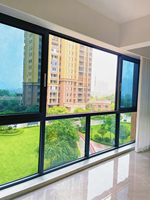 Ventanas Corredizas de Aluminio con Rotura de Puente Térmico 6063-T5, Modernas y Personalizadas, Doble Vidrio Templado, Mosquitera de Acero Inoxidable, Aislamiento Térmico